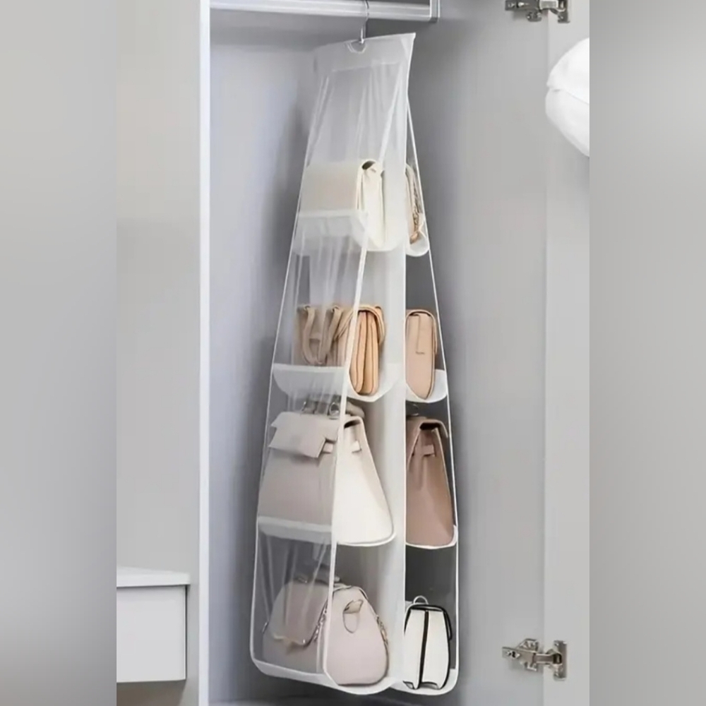 Hanging Closet Organizer. Bag Storage.